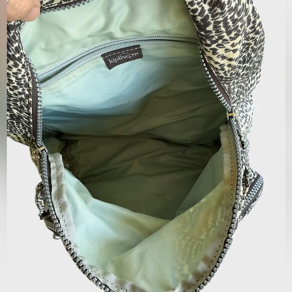 Kipling Backpack Firefly Small Leopard Print Bag - Picture 14 of 14